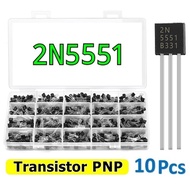 10 Pcs TRANSISTOR 2N5551 150V 600mA NPN TO-92 2N 5551 High Voltage Power Amplifier
