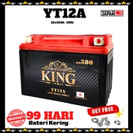 KING BATERI YT12A MOTOR BATTERY ER6N Z1000 J300 NINJA 1000 NINJA650R T2 250I GSX-R1000 R750 R130