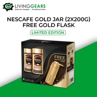 Nescafe Gold Jar - RICH AROMA &amp; SMOOTH TASTE | 200g x 2 + Free Nescafe Gold Flask