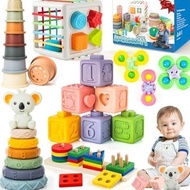 6-in-1 Baby Toys 6 to 12 Months, Montessori Toys for Babies 6-12-18 Months, Infant Teething Toy
