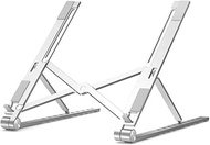 MMLLZEL Foldable Laptop Stand Aluminum Adjustable Desktop Tablet Holder Desk Table Mobile Phone Stand (Color : white-Ble-ach1, Size : As the picture shows)