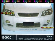 B0920 Proton Waja Fiber Front Bumper With Signal Lamp (Skyline) Body kit Bodykit