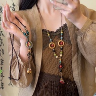 Retro Bohemian Ceramic Necklace Women New Chinese Ethnic Style Necklace For Women Accessories