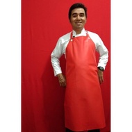 MERAH New Red PVC Apron Waterproof Apron/ Butcher Apron