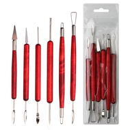6 Sets Pottery Tools Stainless Steel Clay Repairing Clay Sculpture Carving Set Soft Pottery Clay Pot