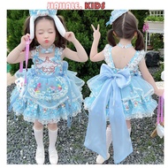 2-12Y Lolita Princess gown Cinnamoroll Summer Strap Skirt Cos dress birthday party dress set