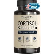 VINATURA Cortisol Supplements for Women - Cortisol Detox and Management - Adrenal Support, Stress Su