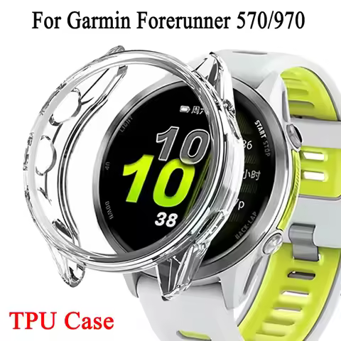 Screen Protector Cover For Garmin Forerunner 570 47/42mm Protective Watch Case TPU Hollow for Foreru