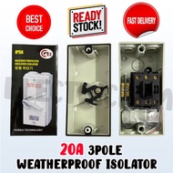 WEATHERPROOF ISOLATOR SWITCH HIMEL 3 POLE 20A/35A/63A (IP66) Outdoor Waterproof Isolator 3Pole