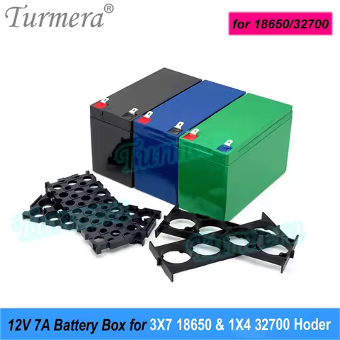 12V Battery Storage Box 7A to 20Ah 3X7 18650 Li-ion and 1X4 32700 Lifepo4 Battery Holder for Replace