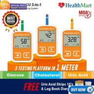 千莲 EasySure GCU Glucose, Cholesterol  Uric Acid Monitor System FREE Uric Acid 10s + Log Book Diary