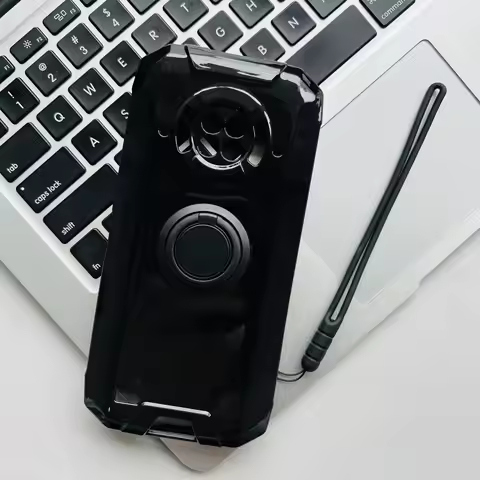 Finger Magnetic Ring Case for DOOGEE S96 Case Black Silicone TPU Cover for DOOGEE S96 Pro