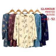 GLAMOUR Printed Cotton Crepe Blouse (size 42-52) 84293