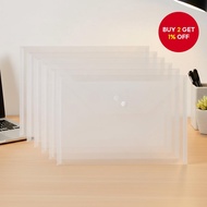 A4 File Folder with Snap Closure and Thick Design | Clear Document Bag | Storage for Papers & Files 