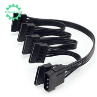 【▽】4Pin IDE to 5-Port Power Supply Cable 4Pin Molex to Multi SATA Port 18AWG Wire Power Cord For Har