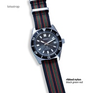 TALI Nato Strap Nylon Strap Ribbed Nylon Black Green Red Vintage Bond 18mm 20mm 22mm F91W AE1200 DW5