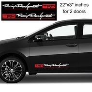 TRD Racing Development Car Sticker White Red - Waterproof / Weatherproof Toyota