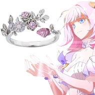 Game Honkai Impact 3 Elysia Cosplay Ring Alloy Opening Adjustable Women Jewelry Accessories Prop
