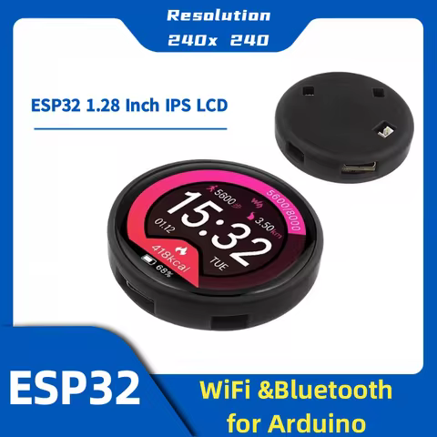 ESP32-C3 1.28 Inch Round Display GC9A01 IPS LCD Screen ESP32 WIFI Bluetooth Development Board Dual C