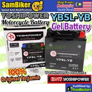 YB5L Bateri Motorsikal YOSHIPOWER + Battery YB5L-YB SM Sport Rider E Bonus EX5 LC135 v1 SRL110 Kriss