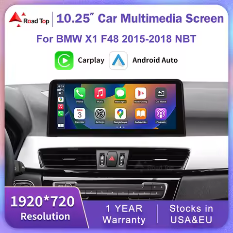 1920*720 Multimedia Touch Screen For BMW X1 F48 2015-2018 Android Auto NBT System Wireless Carplay