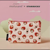 Mofusand x Starbucks Strawberry puffer Pouch