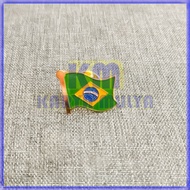Brazil Flag Brooch Pin Brazil Flag Pin - Karya Mulya