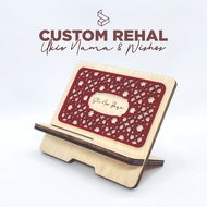 Custom Wooden Rehal Free Ukir Nama | Personal Rehal | Gift Rehal