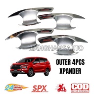 OUTER HANDLE COVER ELEGANT XPANDER CHROME BLACK 4 PCS Car Door Protector Rubber Getah Pintu Kereta G