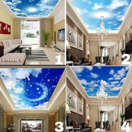 Wallpaper Custom 3d Wallpaper Plafon Ruang Tamu Wallpaper Langit