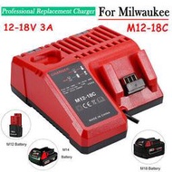 【紘普】適用米沃奇Milwaukee 12V 14.4V 18V鋰電池充電器/M18 M14 M12充電器M12-18C