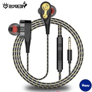 HS [DS] 3.5mm in Ear Wired Earphone / Dual Drive Stereo Earbuds / Sport Headset With Mic For Univers