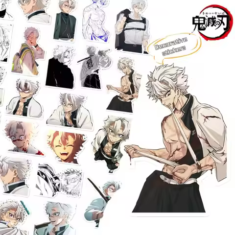Demon Slayer Shinazugawa Sanemi Anime Character Cartoon Personality Graffiti Stickers DIY Waterproof