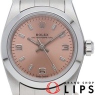 二手勞力士蠔式恆動女錶，蠔式恆動76080(Z)不鏽鋼款，粉紅色錶盤，拋光處理，成色極佳