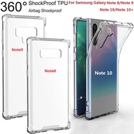 [SONGFUL] For Samsung Galaxy Note Series 360° Shockproof Transparent Silicone Soft TPU Case Cover Skin For Samsung Galaxy Note10 Plus Note9 Note8