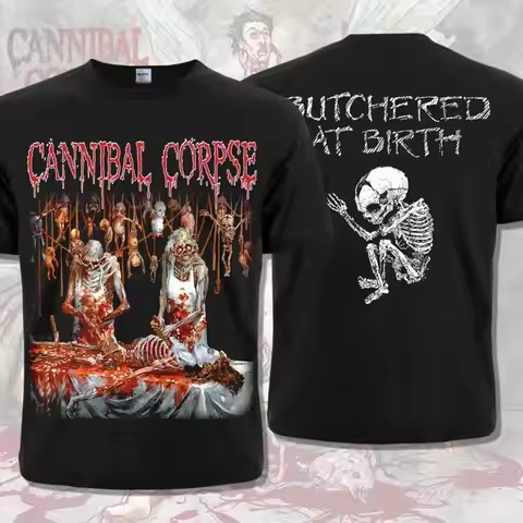 Cannibal Corpse Black T Shirt Butchered at Birth 1991 Brutal Death Metal