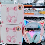 ＜荃灣門市現貨＞全新行貨 iClever 貓耳造型兒童耳機 有線 藍牙雙模式 內置MIC 網上上堂 RGB燈效 TYPE-C充電 可愛造形 聽力保護 聲量控制