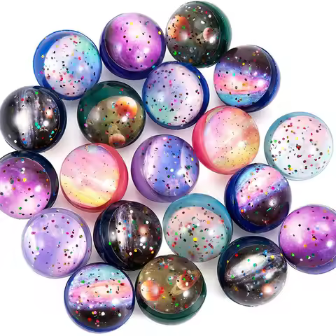 10PCS Solar System Planets Space Themed Party Favors For Kids Rubber Bouncy Balls 30MM Balle Rebondi