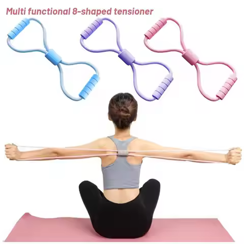 1 Pc 8-word Type Resistance Band Stretch Fitness Elastic Exercise Belt Elastic Arm Band Yoga Women E