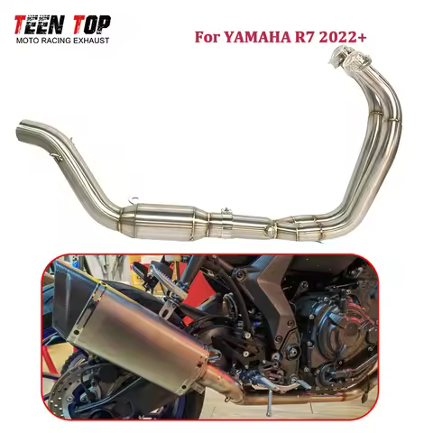Motorcycle Exhaust Pipe For Yamaha YZF-R7 R7 Front Connect Tube 2022+ Modified Escape Moto Header Fr
