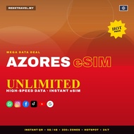 Azores eSIM Unlimited Data | QR Sent in Chat | Superfast 5G/4G | 15-30 Days | REDXTRAVEL.MY