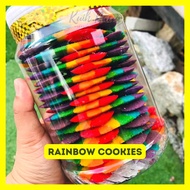 Rainbow Cookies - Lidah Kucing Freshly Homemade Kuih Raya Tradisional Biskut Raya Moden Cookies Hala