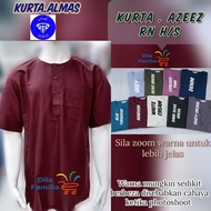 Kurta Azeez Lengan Pendek Kolar Bulat Murah Kain Cotton Lelaki Dewasa Songkok Raya Warna Terbaru Exc