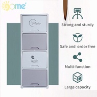 Global House GOME ตู้ลิ้นชักบานเปิด 4 ชั้น รุ่น WJ-412004 ขนาด 45x32x119 ซม. สีขาว/เทา รับประกันของเ