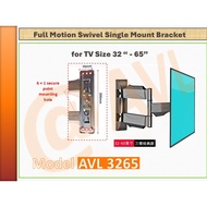 Full Motion TV Mount Single Arm Swivel for TV size 32" -65" Model AVL 3265 SG Local Stock