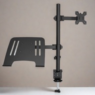 Monitor and Laptop Mount Stand Tray Desk Table Clamp, Adjustable Monitor Arm Desk Mount Bracket Hold