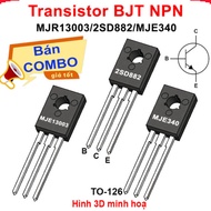 (10 Pieces) Transistor BJT NPN MJR13003 / 2SD882 / MJE340 pin TO-126