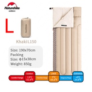 Naturehike L150 ถุงนอนผ้าคอตตอนน้ำหนักเบามาก850ก ซองเดี่ยวผ้าฝ้ายถุงนอนตั้งแคมป์กลางแจ้งให้ถุงขี้เกี