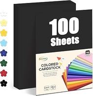 Black Cardstock 8.5 x 11 Cardstock Printer Paper 65 lb/180 gsm, Card Stock Paper for Printer, Drawin