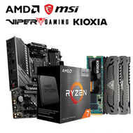 【重磅價】AMD【8核】Ryzen7 5700X3D+微星 MAG B550M MORTAR+博帝 Patriot Viper Steel DDR4-3200 16G*2+鎧俠 KIOXIA Exceria G2 2TB